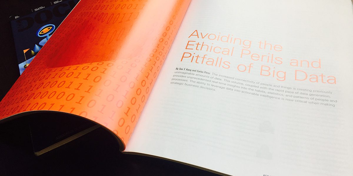 closeup of documentation on avoiding the ethical perils and pitfalls of big data