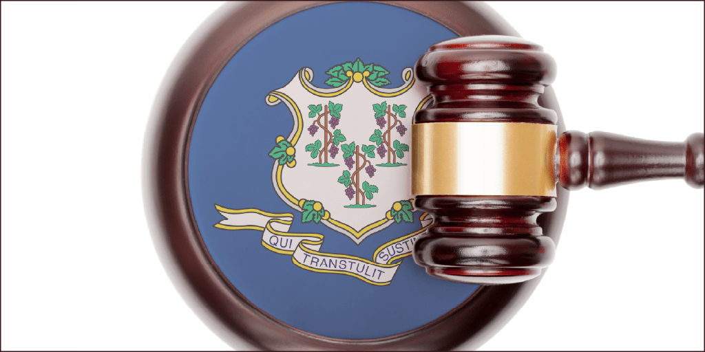 Connecticut seal with gavel