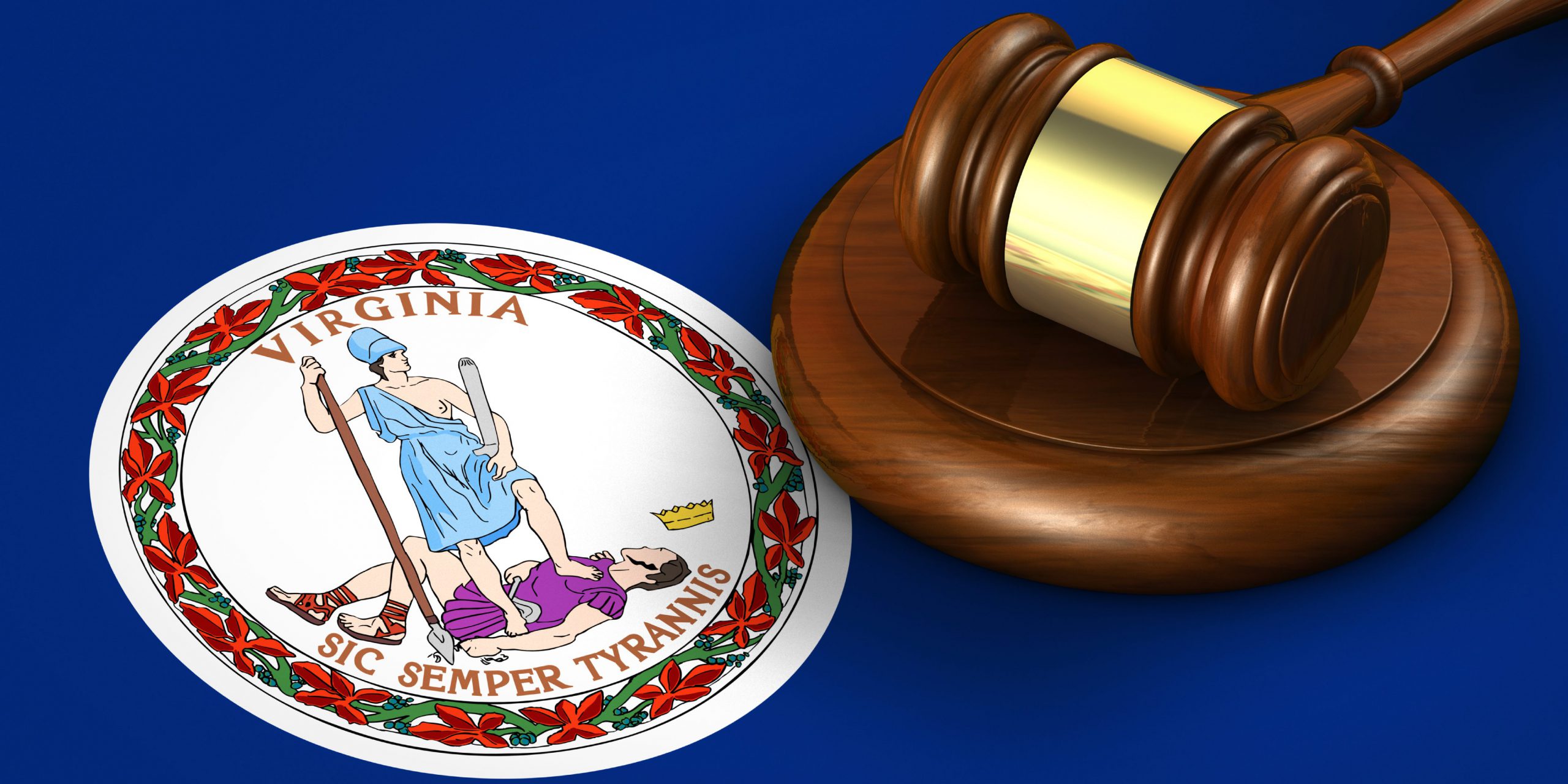 Virginia seal next to gavel