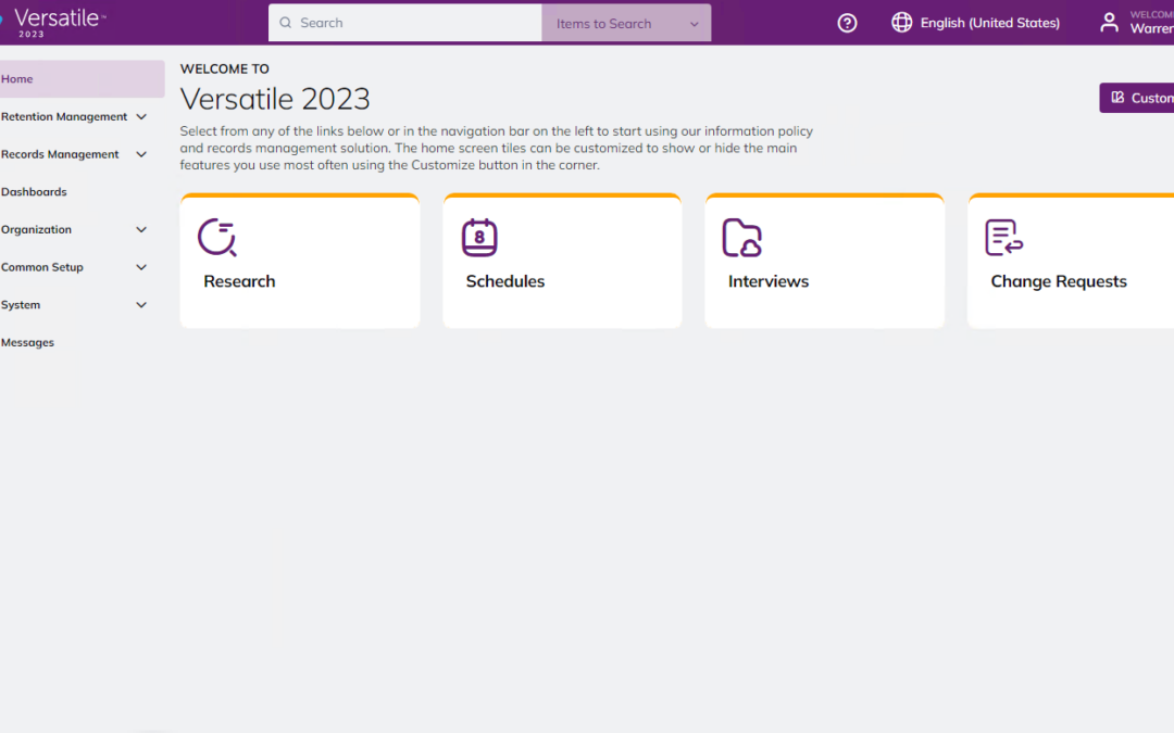 Demo! Versatile 2023 Records Management Reveal