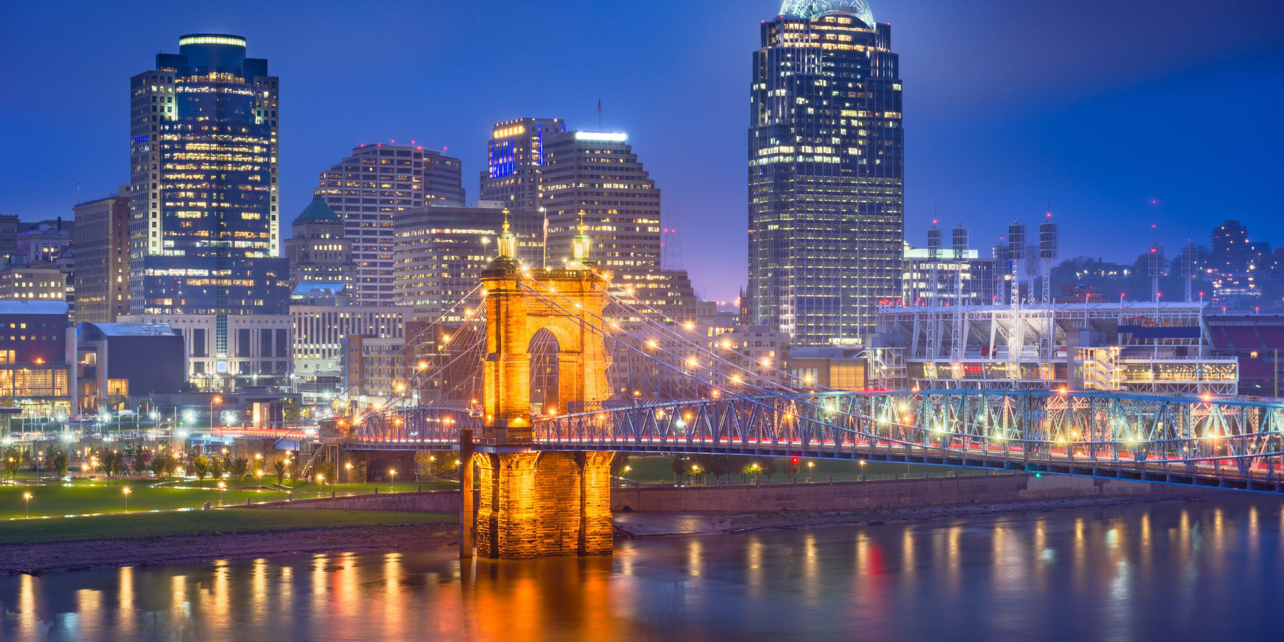 downtown Cincinnati, Ohio waterfront