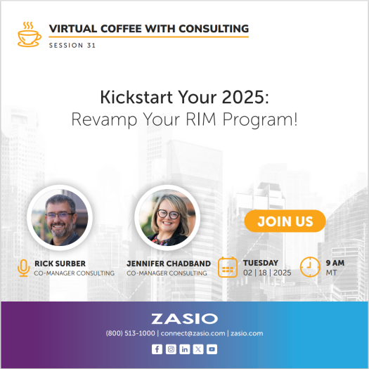 Virtual Coffee with consulting. Kickoff your 2025: Revamp your RIM program.