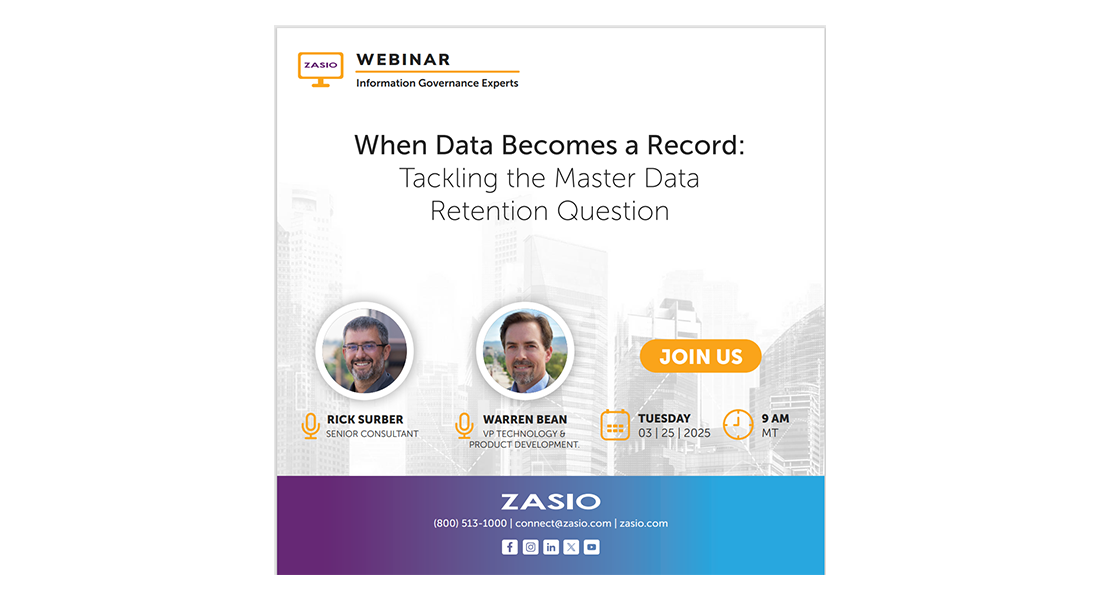 Tackling the master data retention question: when data becomes a record.